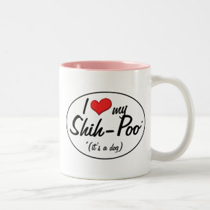 It's a Dog! I Love My Shih-Poo Two-Tone Coffee Mug