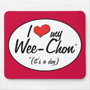 It's a Dog! I Love My Wee-Chon Mouse Mat