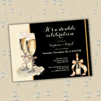 It's a Double Celebration Gold Champagne Party