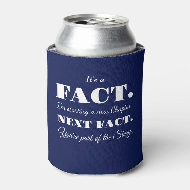 It's A Fact | Groomsman Funny Proposal Navy Blue Can Cooler (Can Front)
