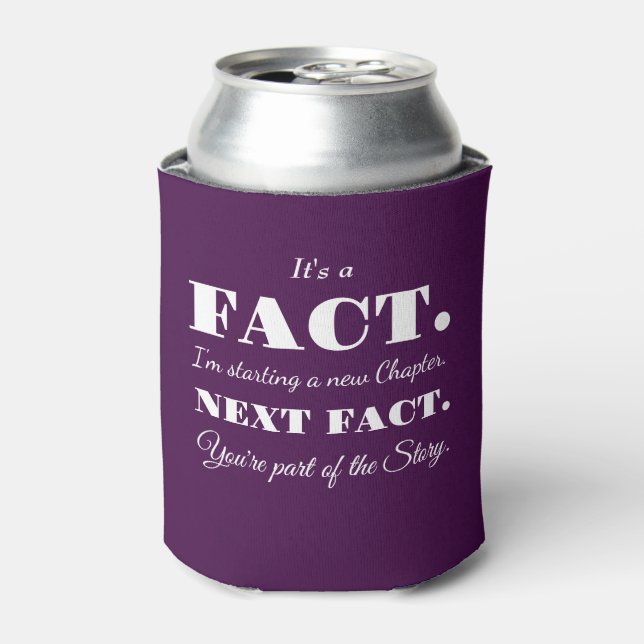 It's A Fact | Groomsman Funny Proposal Purple Can Cooler (Can Front)