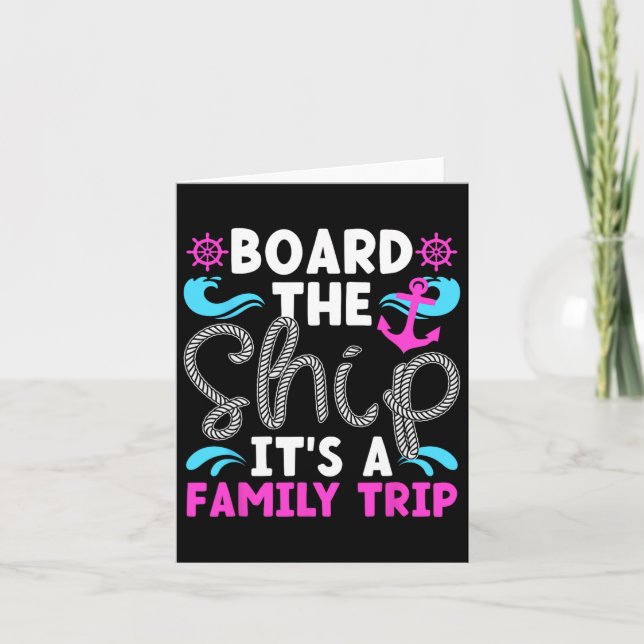 It's A Family Cruise Trip 2025 Family Cruising Vac Card (Front)
