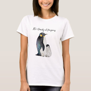 It's a family of penguins watercolor drawing T-Shirt