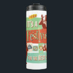 It's a Festivus for the Rest of Us Thermal Tumbler<br><div class="desc">Celebrate the holiday season on your own terms with this vibrant Festivus graphic! Inspired by the classic Seinfeld episode "The Strike, " this design captures the hilarious spirit of the holiday created by Frank Costanza as a "hates-all" alternative to the commercialized season. Featuring a retro, collage-style aesthetic, this graphic includes...</div>