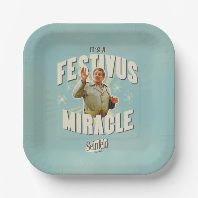 It's a Festivus Miracle Paper Plate (Front)