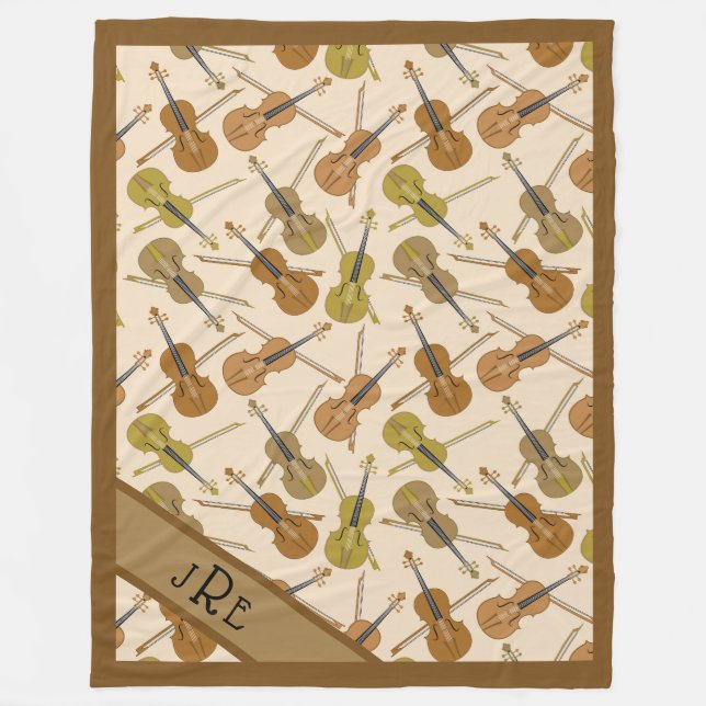 It's A Fiddlers Dream! Personalised Violin Fleece Blanket (Front)