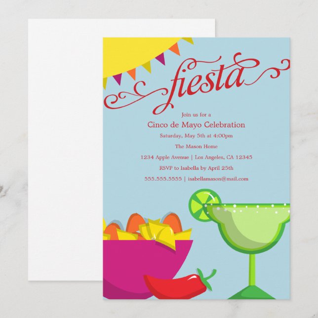 It's A Fiesta! | Party Invitation (Front/Back)