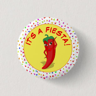 It's A Fiesta With Confetti Pattern 3 Cm Round Badge