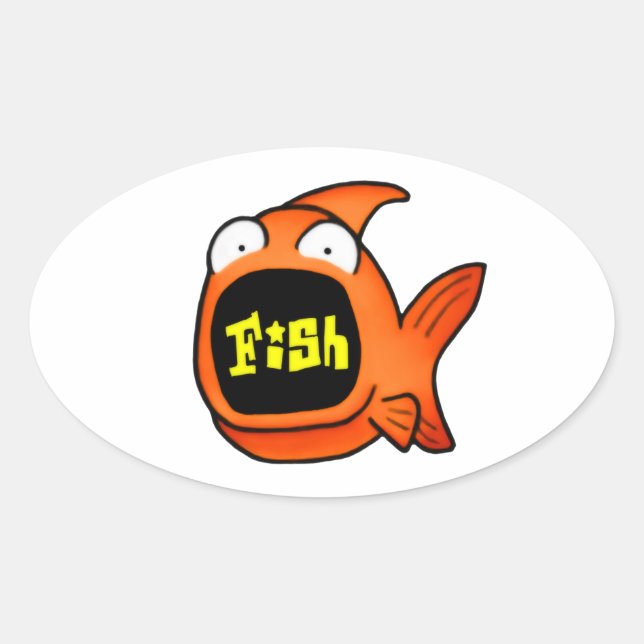 It's A Fish Oval Sticker (Front)
