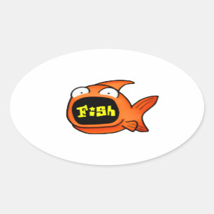 It's A Fish Oval Sticker