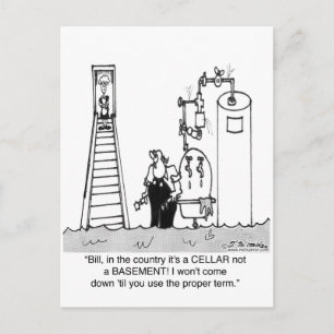 It's a Flooded Cellar, Not Basement Postcard