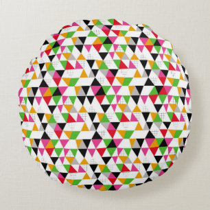 It's a fractal party! This vibrant coloured vintag Round Cushion