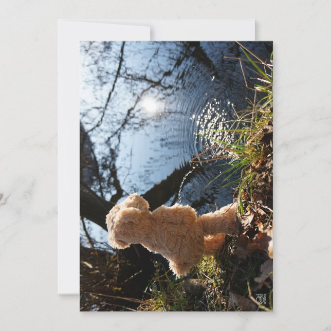 It's a funny bear who's teasing. holiday card (Front)