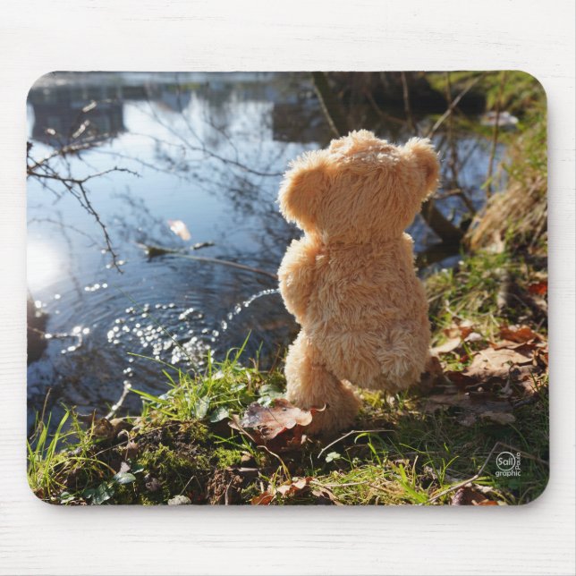 It's a funny bear who's teasing. mouse mat (Front)