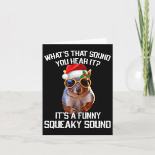 It's A Funny Squeaky Sound Christmas Squirrel Xmas Card