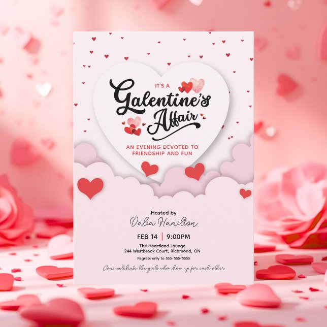 It's A Galentine's Affair Valentines Invitation (Creator Uploaded)