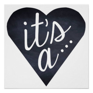 It's a Gender reveal party Confetti balloon box Poster