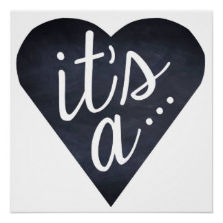 It's a Gender reveal party Confetti balloon box Poster