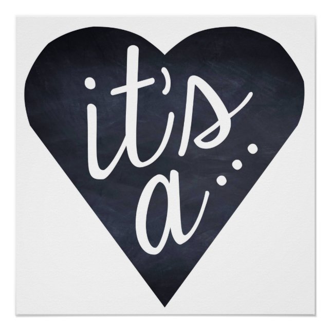 It's a Gender reveal party Confetti balloon box Poster (Front)