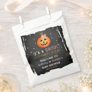 It's A Ghoul! Little Pumpkin Halloween Baby Shower Favour Bags