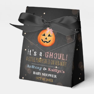 It's A Ghoul! Little Pumpkin Halloween Baby Shower Favour Box