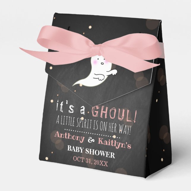 It's A Ghoul! Little Spirit Halloween Baby Shower Favour Box (Front Side)