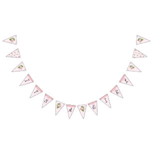 Its a Gil Floral Chic Pink Rose Baby Shower Banner