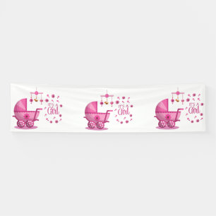 Its A Girl 2.5x10 Vinyl Banner