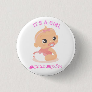 It's a Girl 3 Cm Round Badge