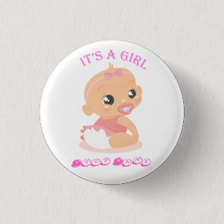 It's a Girl 3 Cm Round Badge