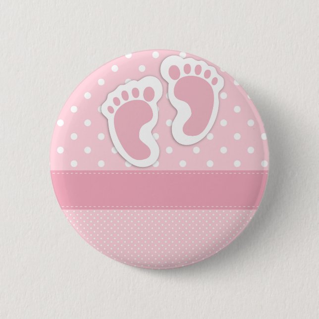 It's a girl! 6 cm round badge (Front)