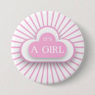 It's a Girl 7.5 Cm Round Badge