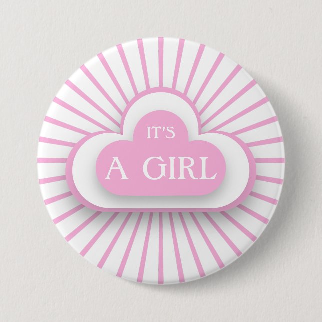 It's a Girl 7.5 Cm Round Badge (Front)