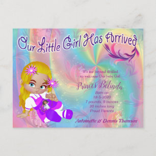 It's a Girl - A Cutie-Pie Baby Postcard