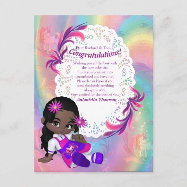 It's a Girl - A Cutie-Pie Postcard (Front)