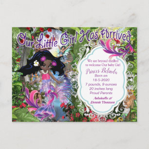 It's a Girl - A Fairy Mermaid Baby Postcard