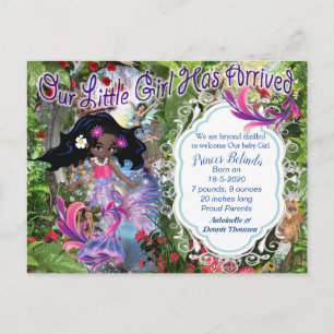 It's a Girl - A Fairy Mermaid Baby Postcard