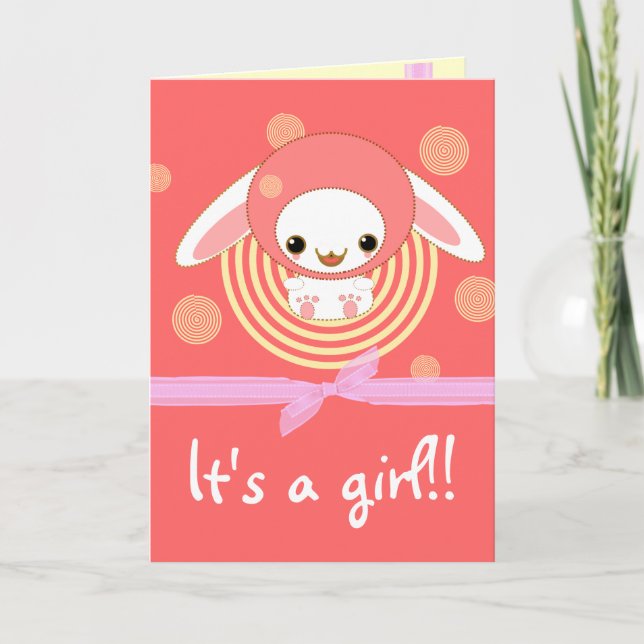 It's a girl!! announcement (Front)