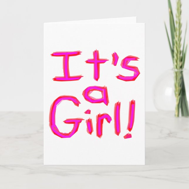 It's a Girl! Announcement (Front)