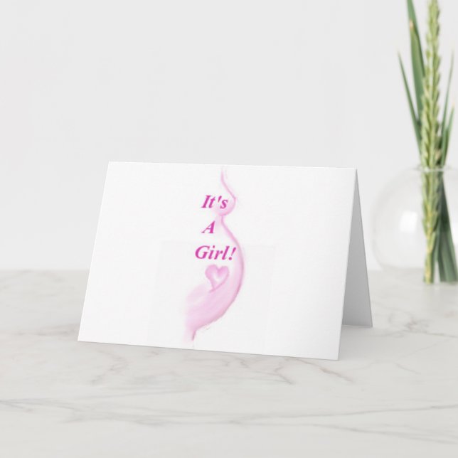 It's A Girl! Announcement (Front)