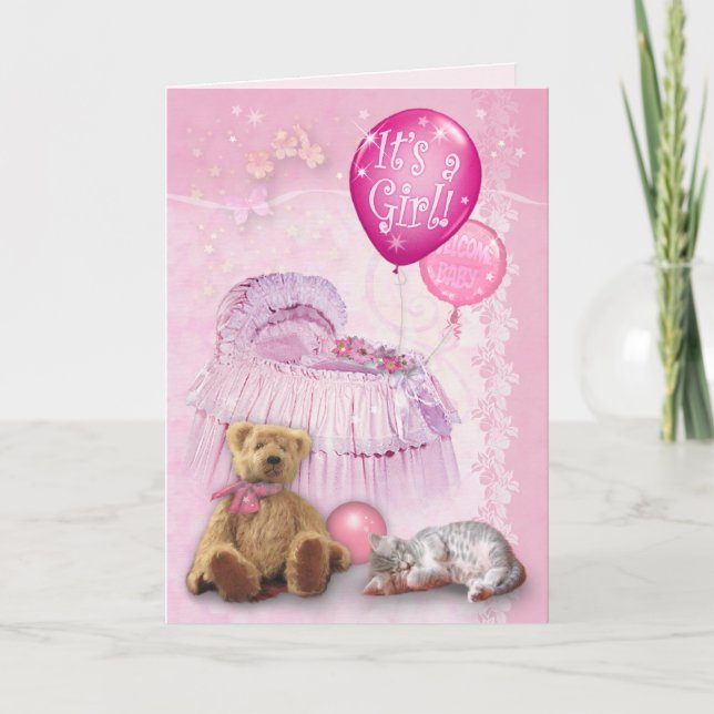 It's a Girl! Announcement (Front)