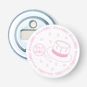 It's a Girl! announcement Bottle Opener