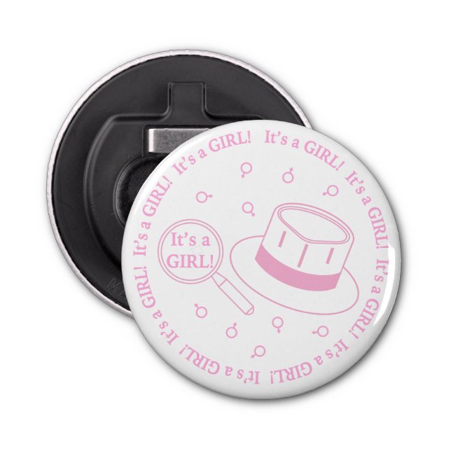 It's a Girl! announcement Bottle Opener (Front)