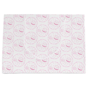 It's a Girl! announcement Large Gift Bag