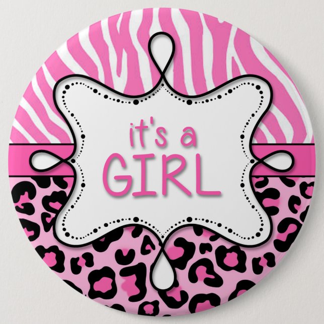 It's a Girl Announcement Pin 2 (Front)
