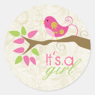 It's a girl Baby Announcement Envelope Seal