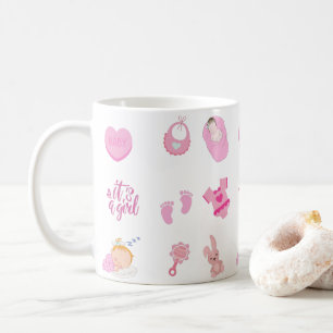 It's a Girl! Baby Birth, Baby Shower Gift Coffee Mug