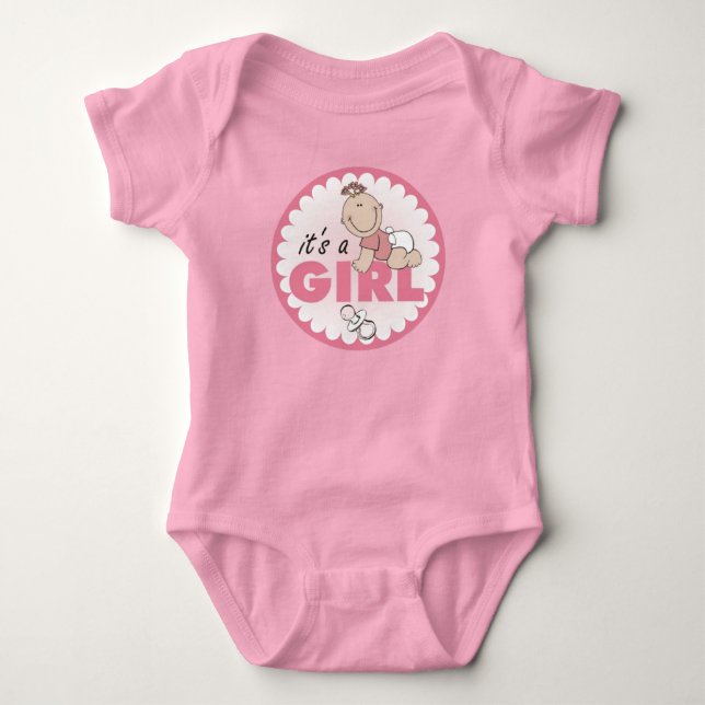 It's A Girl Baby Bodysuit (Front)