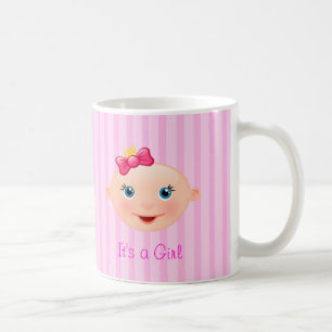 It's a Girl Baby Face Pink - Mug
