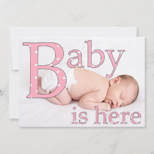 Its a Girl, Baby is Here, Birth Announcements